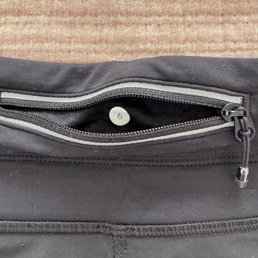 Lululemon, Black Running Shorts, Size 6 - Picture 3 of 7